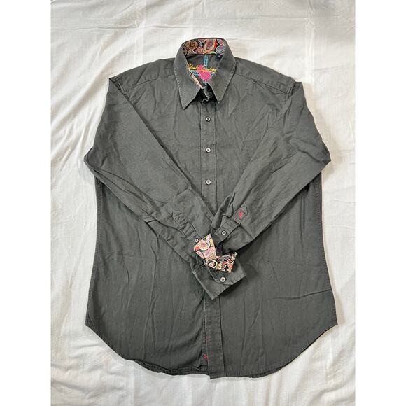 Robert Graham Long Sleeve Button Up Shirt Size Medium 100% Cotton - Picture 1 of 5